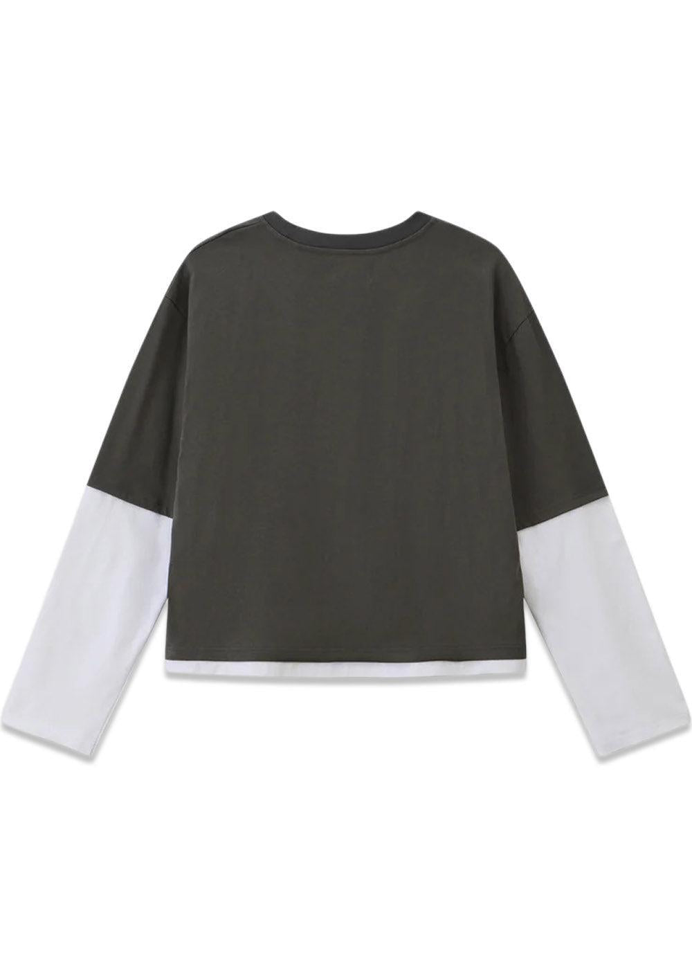 Double layer long-sleeve - Grey / White-Long-sleeved T-shirts-Globe Studios-Butler Loftet