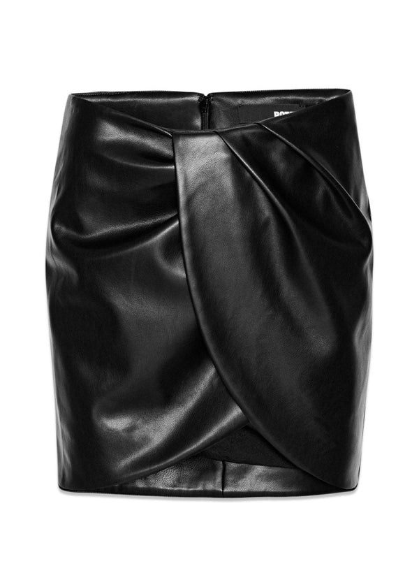 Draped Mini Skirt - Black