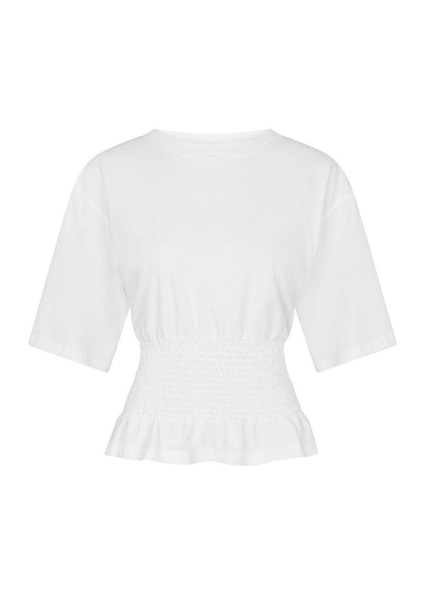 Dray Boxy Smock Tee - White-T-shirts-Neo Noir-Butler Loftet