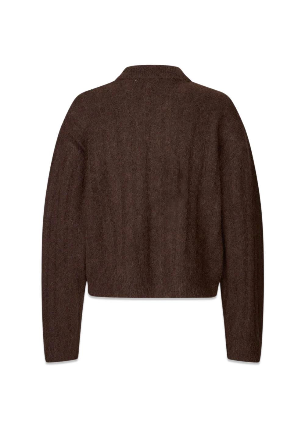 Dream Knit Polo - Brown-Knitwear-Oval Square-Butler Loftet