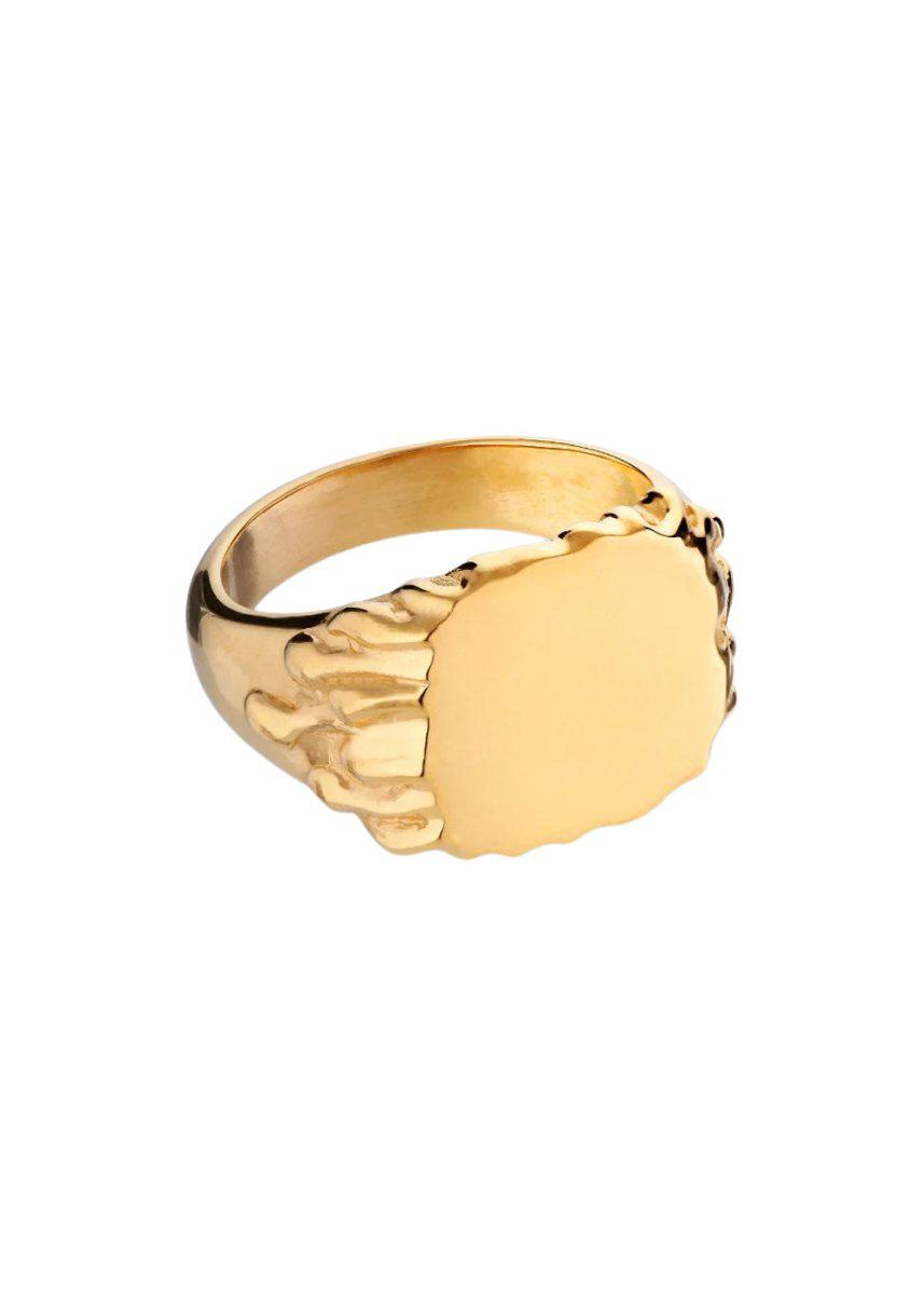 Jane Kønigs Drippy Signet Ring - Gold. Køb ringe her.