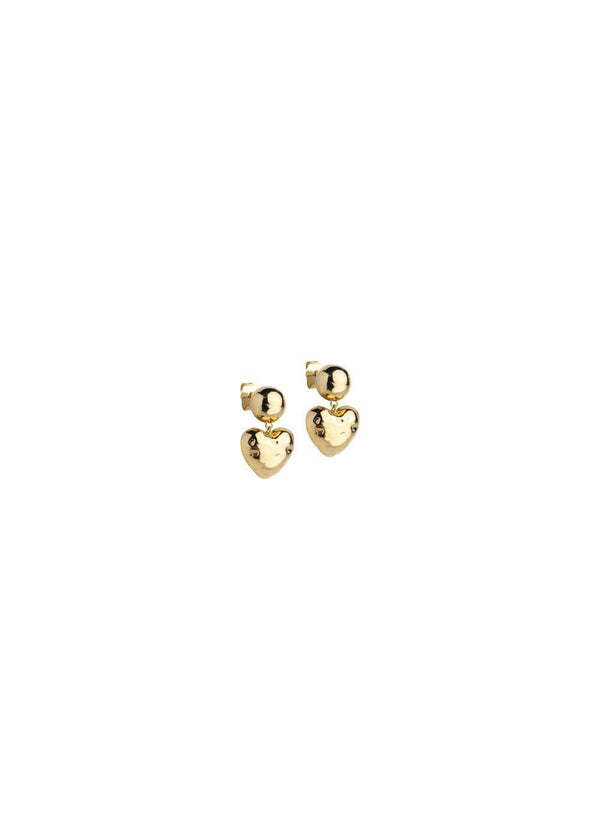 Earrings, Poma Heart - 925S/Gp-Jewellery-ENAMEL Copenhagen-Butler Loftet