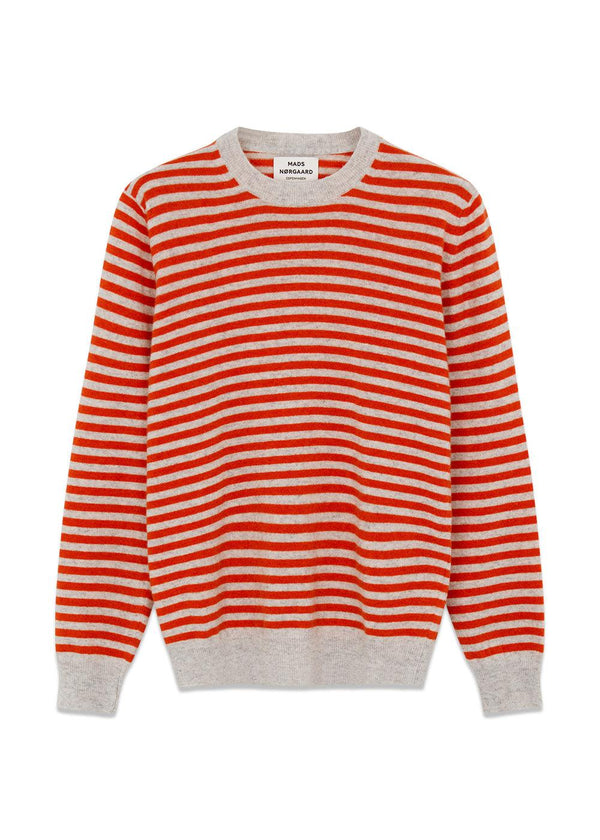 Eco Wool Stripe Kasey Sweater - Puffins Bill/Bright Grey Mela