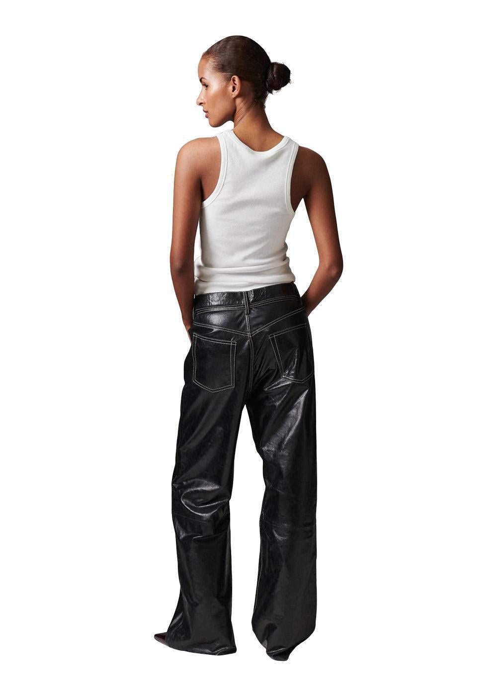 Elijah - Polished Leather - Black-Pants-DAY Birger et Mikkelsen-Butler Loftet