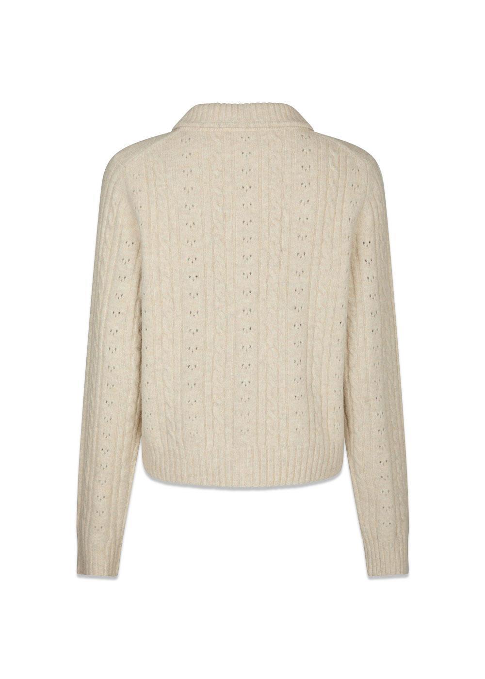 Emelie Knit Cardigan - Ivory-Knitwear-Neo Noir-Butler Loftet