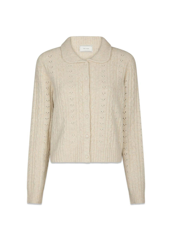 Emelie Knit Cardigan - Ivory-Knitwear-Neo Noir-Butler Loftet