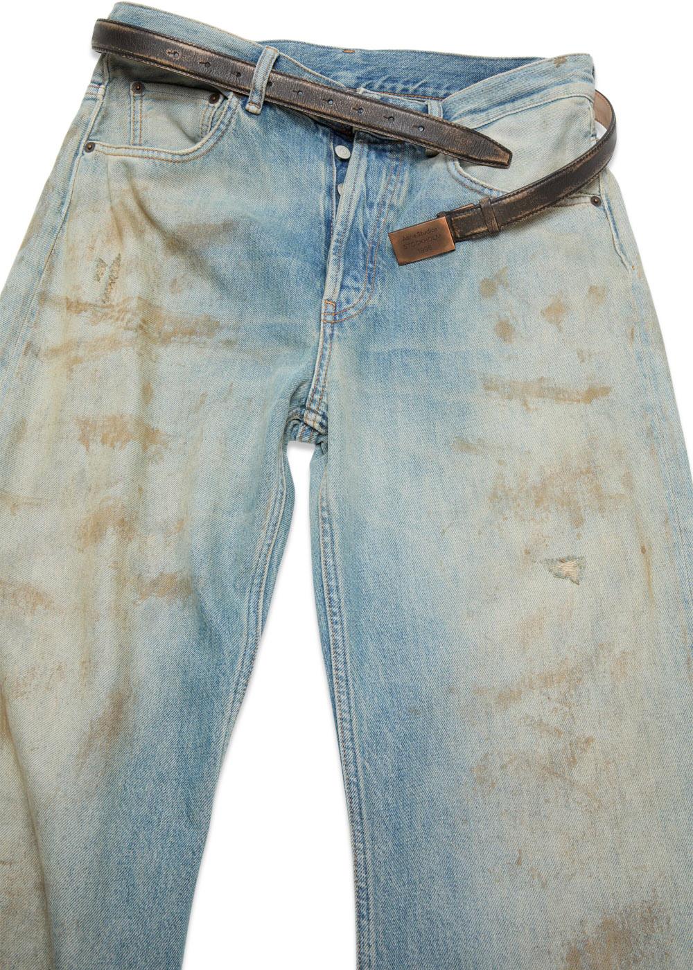 Engraved Logo Leather Belt - Dark Brown-Belts-Acne Studios-Butler Loftet