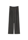 Enzo - Casual Linen Stripe - Chocolate Brown