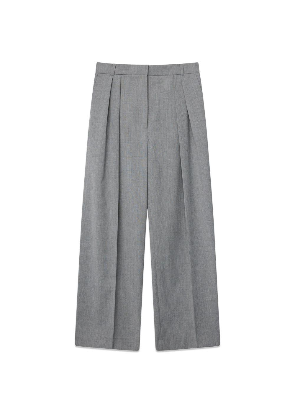 Enzo - Classic Wool Blend - Medium Grey Melange