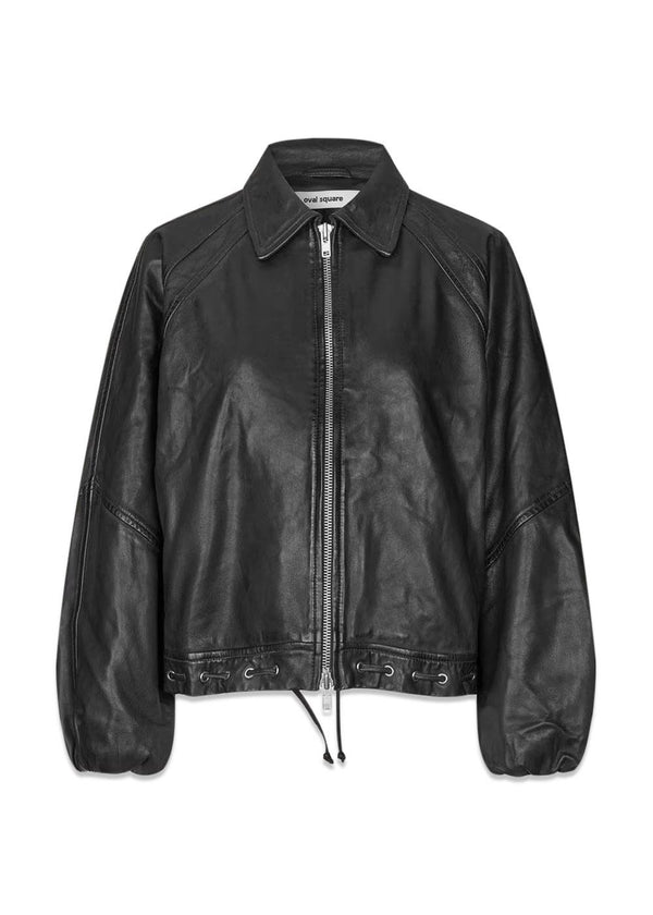 Eye leather bomber - Black-Outerwear-Oval Square-Butler Loftet