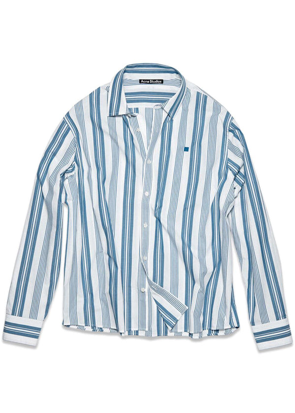 Acne Studios' FA-UX-SHIR000051 - White/Steel Blue. Køb shirts her.