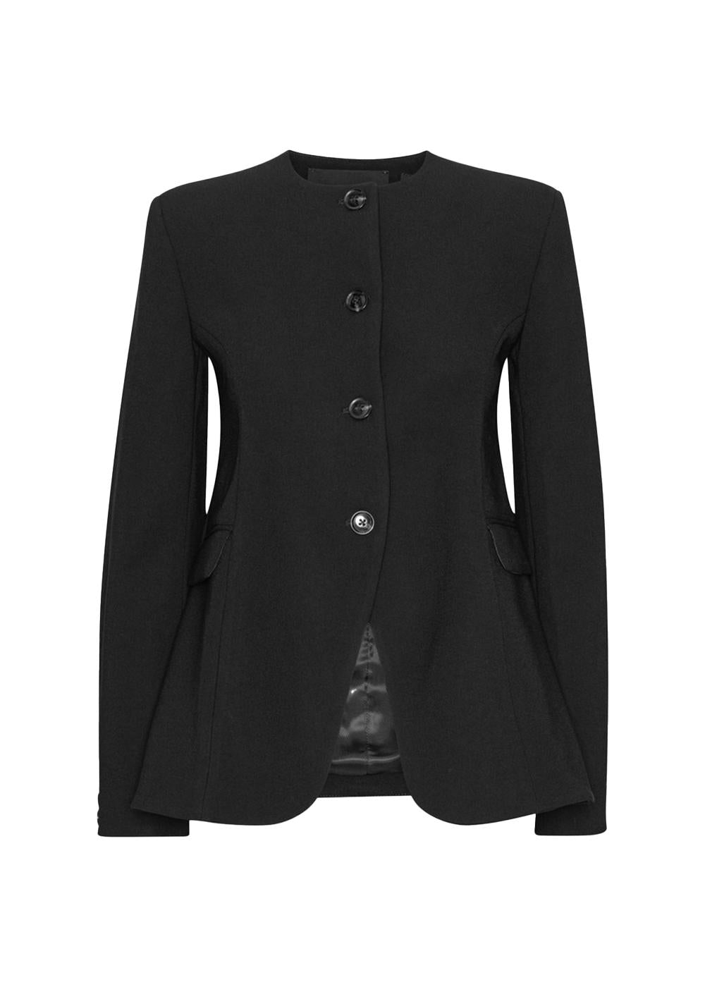FLARED TAILORED JACKET - Black-Blazers-Rotate-Butler Loftet