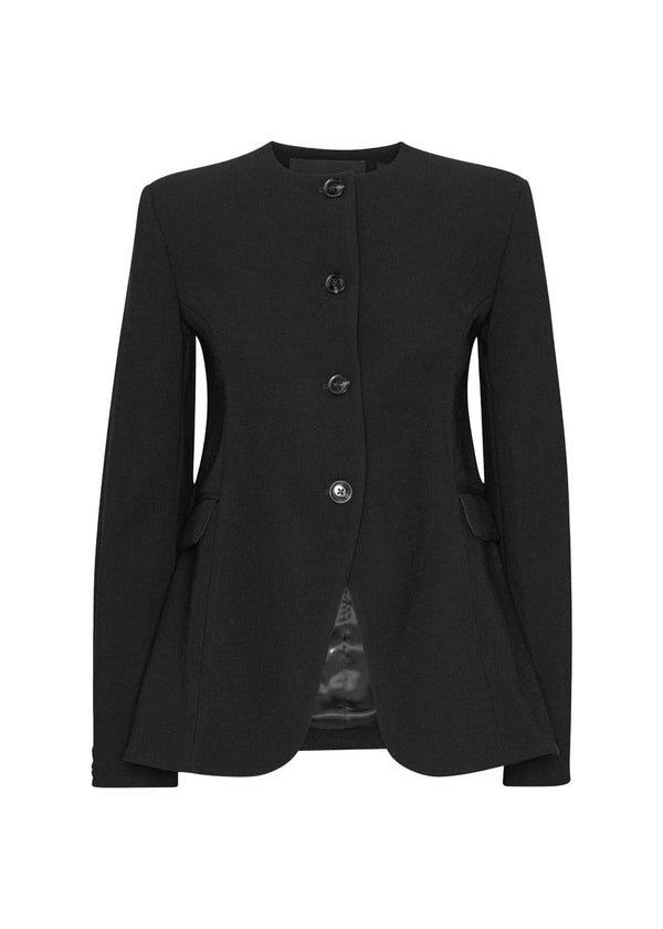 FLARED TAILORED JACKET - Black-Blazers-Rotate-Butler Loftet