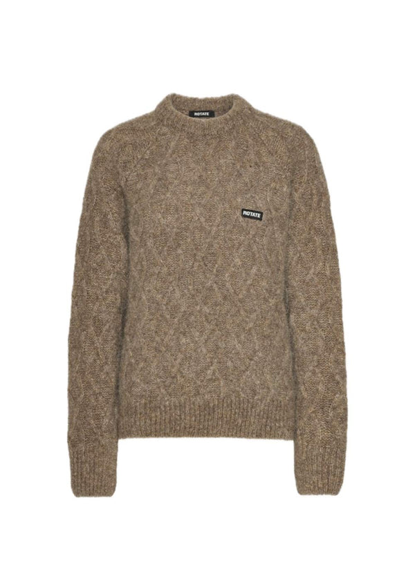 FLUFFY KNIT JUMPER - Pine Bark-Knitwear-Rotate-Butler Loftet