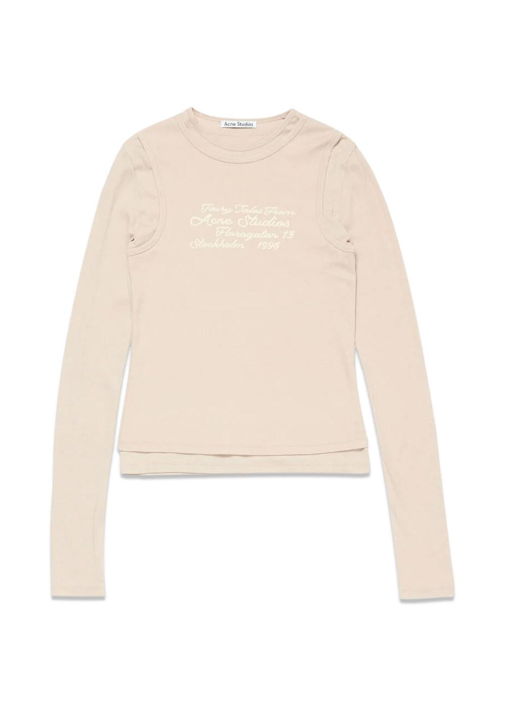 FN-WN-TSHI000802 - Oatmeal Beige-T-shirts-Acne Studios-Butler Loftet