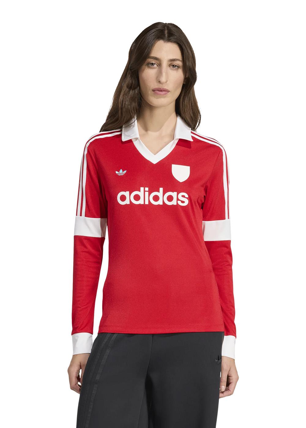 FOOTIE COLLAR T - Better Scarlet-Long-sleeved T-shirts-Adidas Originals-Butler Loftet
