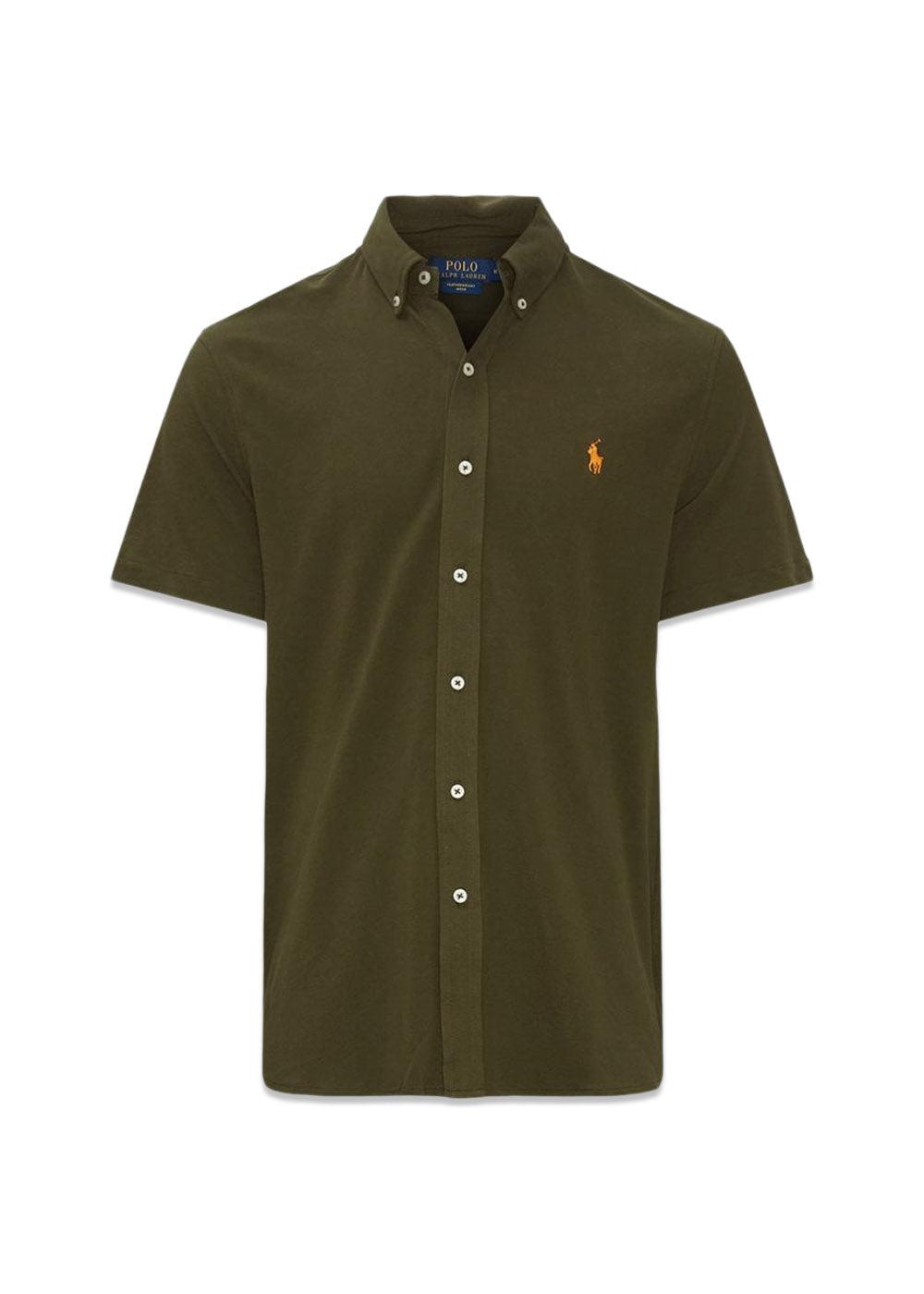 Ralph Laurens Featherweight Mesh Pique - Green. Køb shirts her.