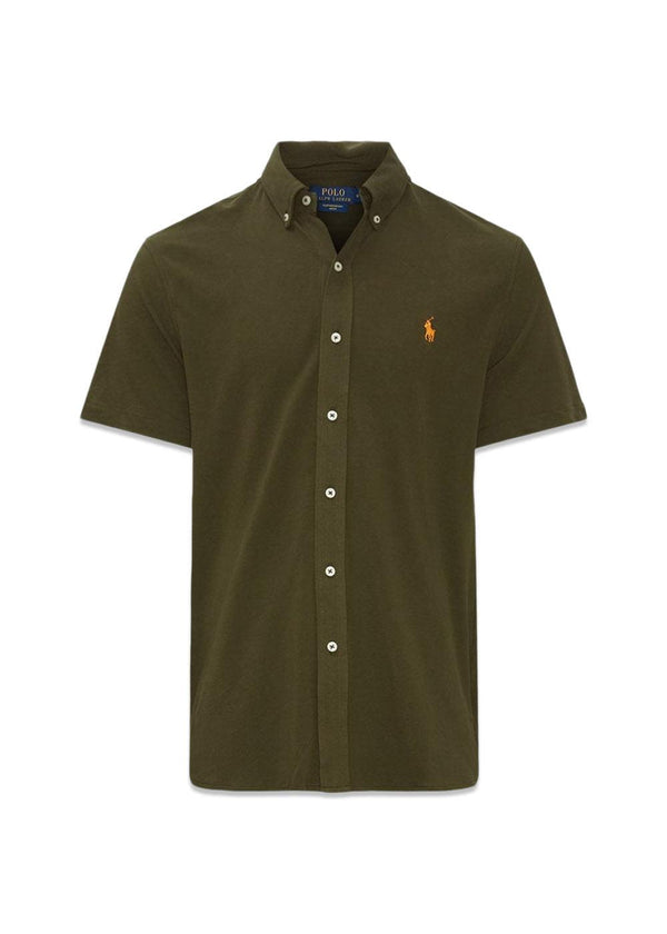 Ralph Laurens Featherweight Mesh Pique - Green. Køb shirts her.