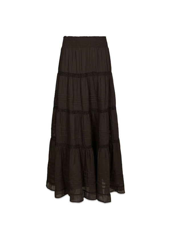 Felicia S Voile Skirt - Dark Brown-Skirts-Neo Noir-Butler Loftet