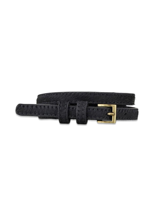Fily Aria Leather Belt - Black-Belts-BeckSöndergaard-Butler Loftet