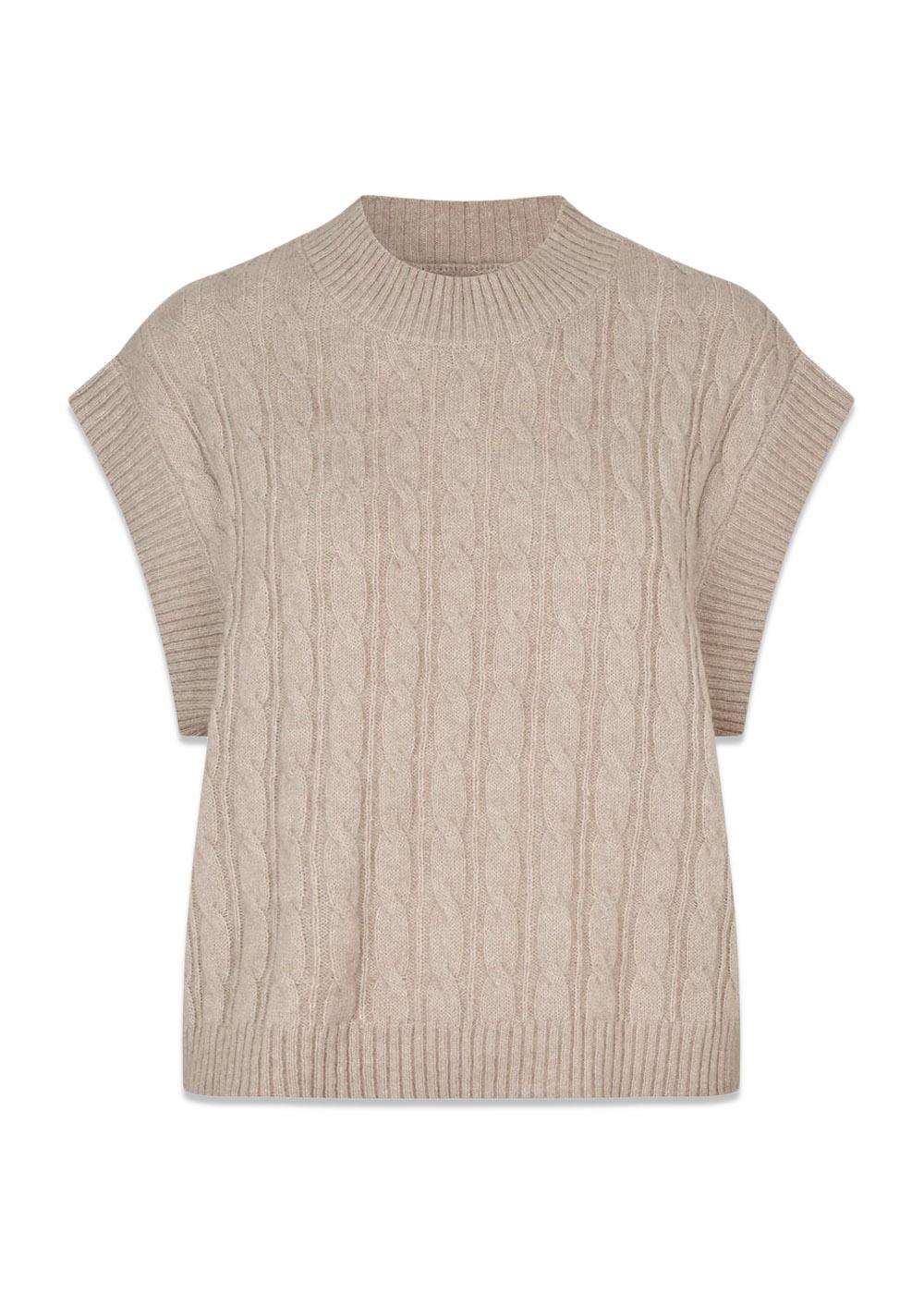 FinnLL Vest SL - Beige-Knitwear-Lollys Laundry-Butler Loftet