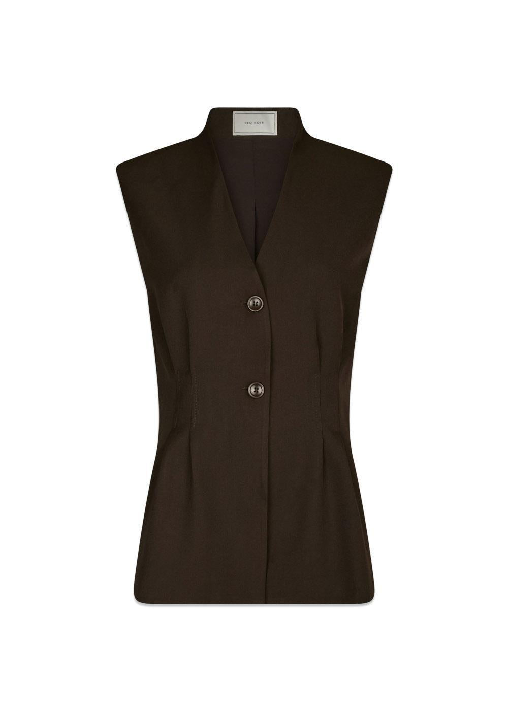 Finna Structure Vest - Dark Brown-Blazers-Neo Noir-Butler Loftet