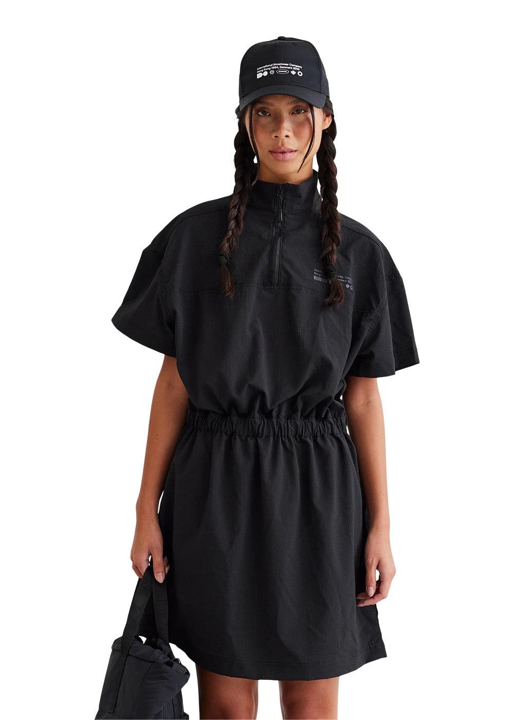 Fiona Rib-Tech Dress - Black-Dress-Woodbird-Butler Loftet