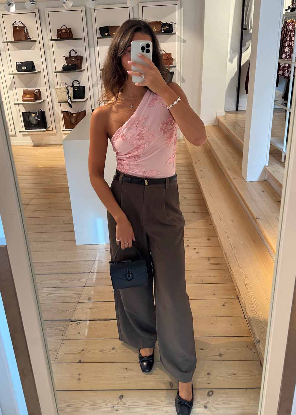 Florini Big Flower Mesh Top - Light Pink-Top-Neo Noir-Butler Loftet