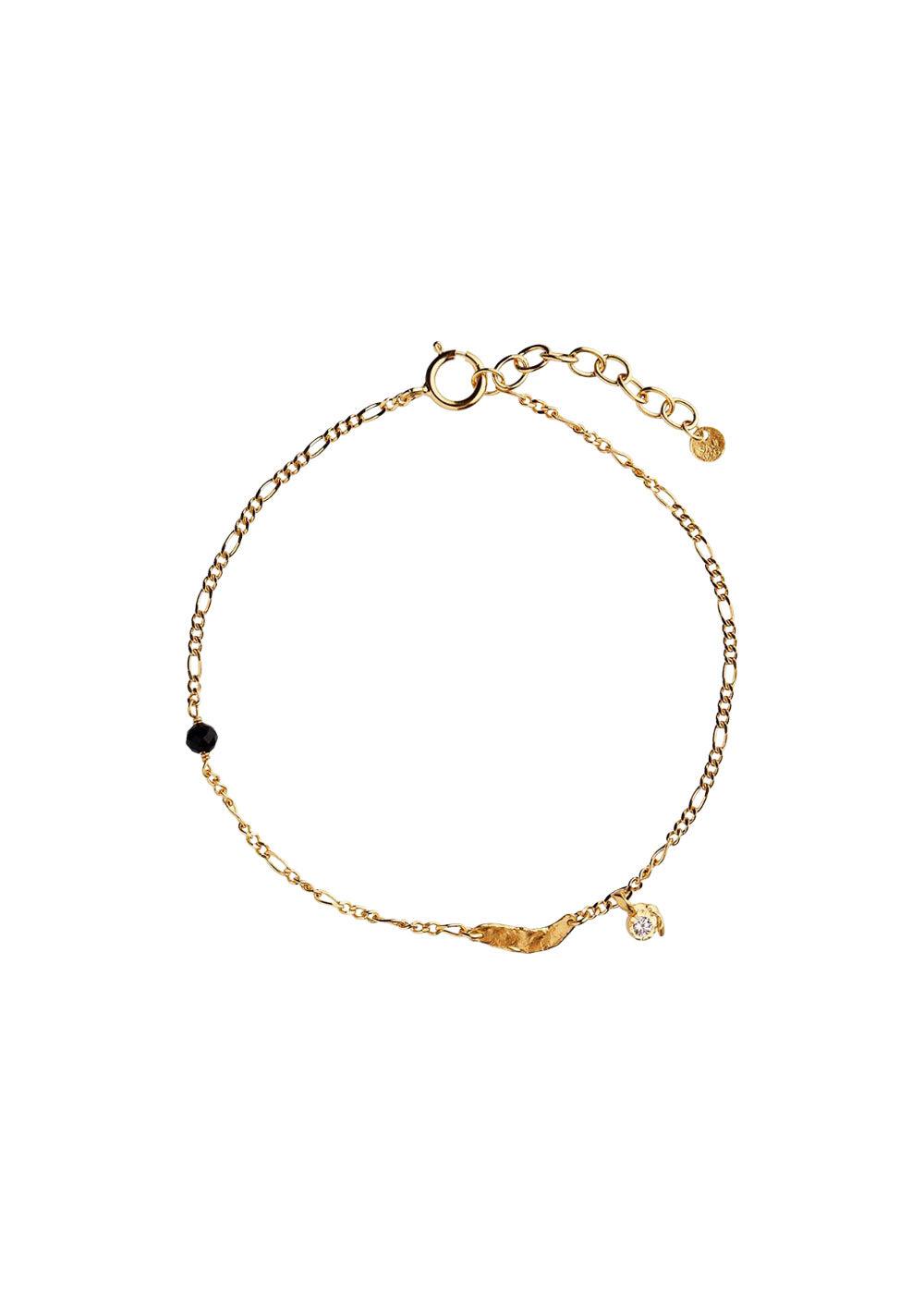 Flow Splash Bracelet with Stones - Gold