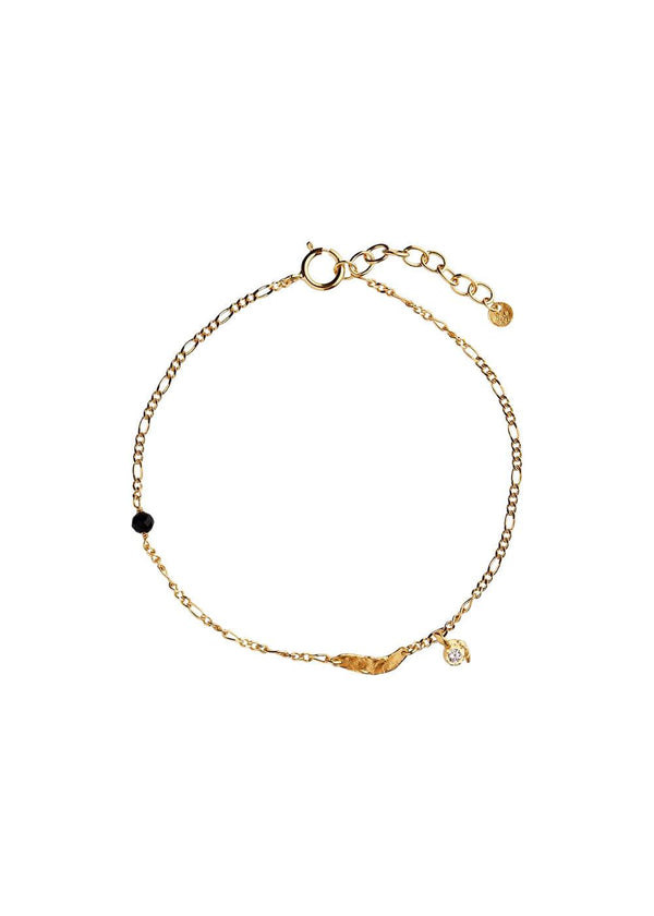 Flow Splash Bracelet with Stones - Goldplated