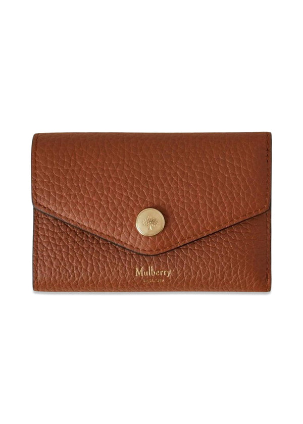 Folded Multi-Card Wallet Heavy Grain - Chestnut