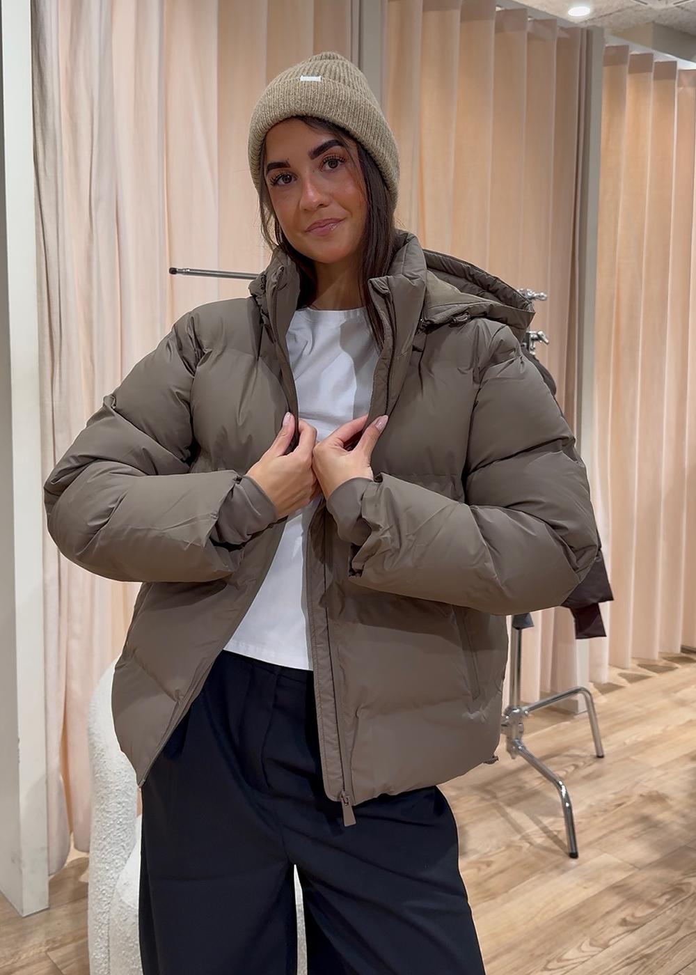 Fox C Puffer Jacket - Dark Taupe-Outerwear-Neo Noir-Butler Loftet