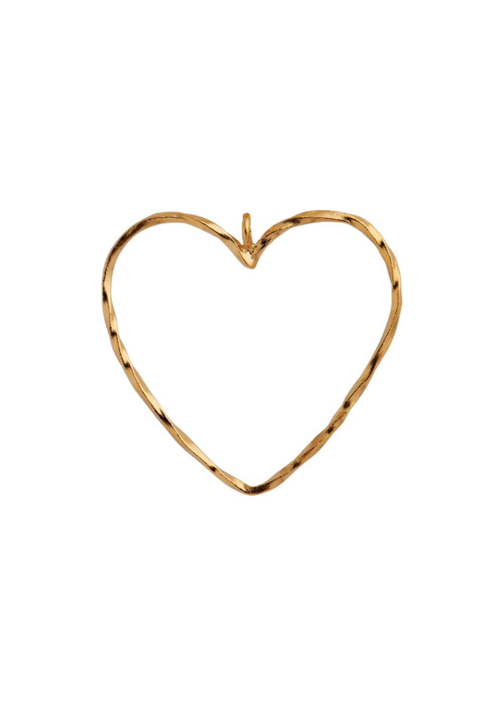 Funky Heart Pendant - Gold