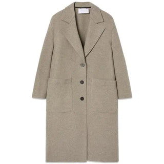 GREATCOAT BOILED WOOL - Natural Casha-Outerwear-Harris Wharf London-Butler Loftet