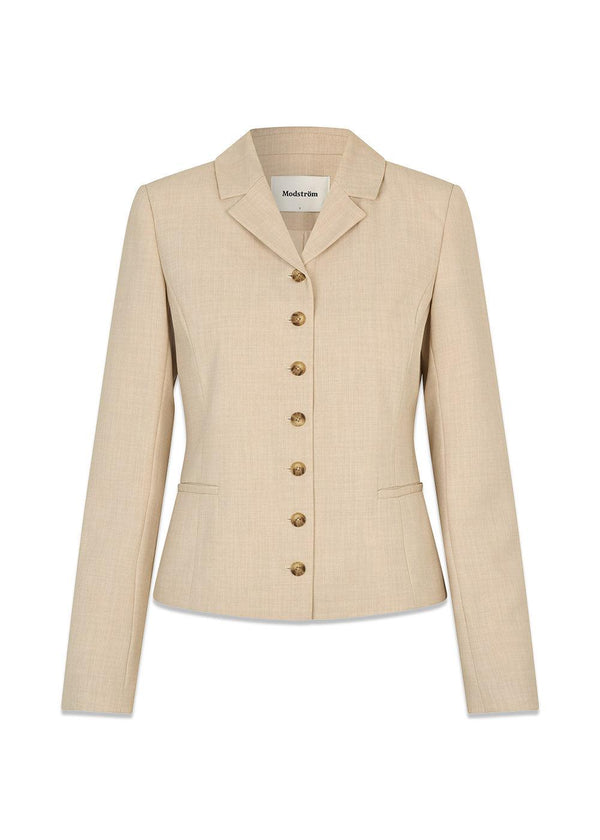 GaleMD 2 short blazer - Beige Melange-Blazers-Modström-Butler Loftet