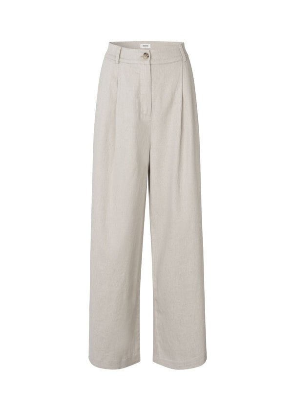 Galemd linen wide pants - Beige Melange-Pants-Modström-Butler Loftet