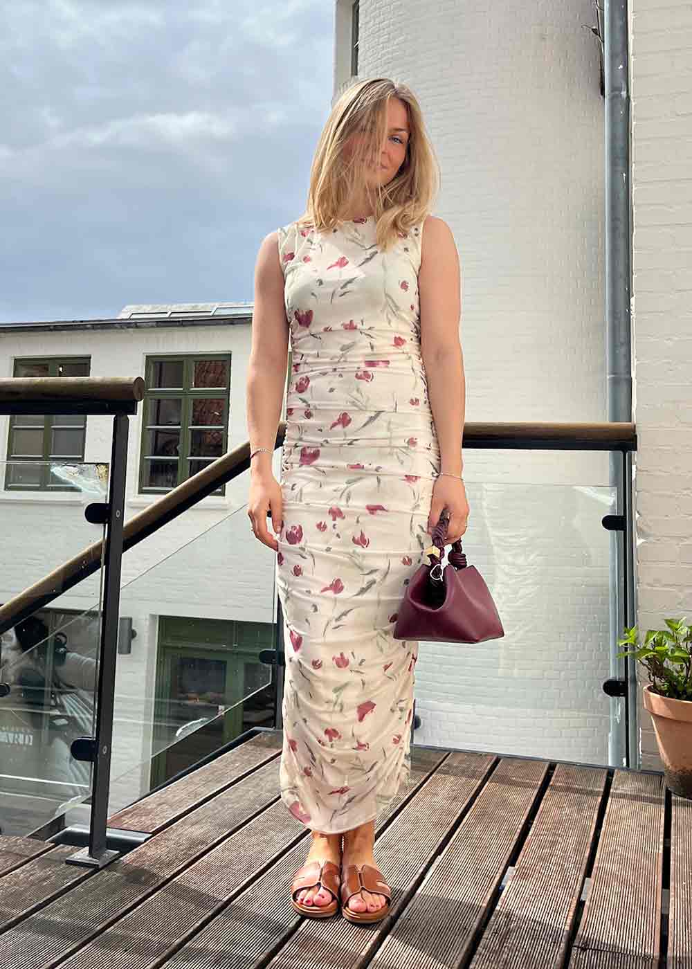 Ganni Bou Bag Small - Burgundy-Bags-Ganni-Butler Loftet
