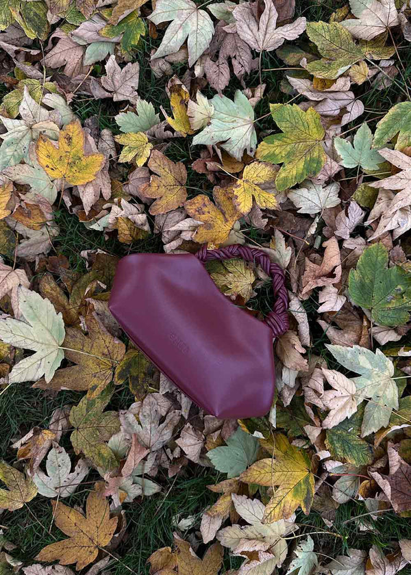 Ganni Bou Bag Small - Burgundy-Bags-Ganni-Butler Loftet