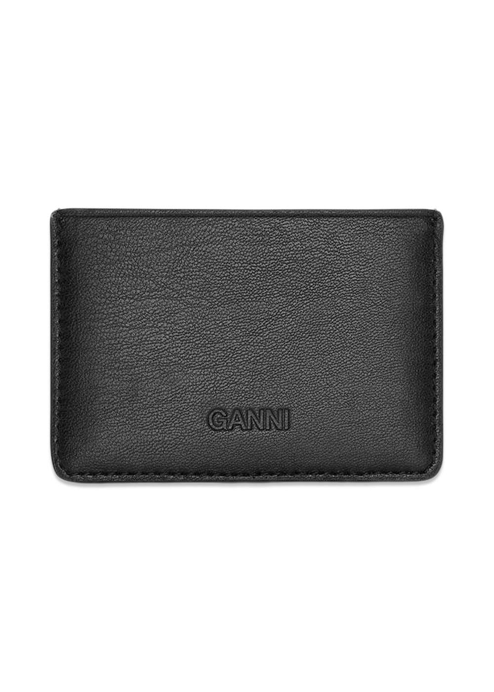 Ganni Bou Card Holder Animals - Black-Wallet/Purse-Ganni-Butler Loftet