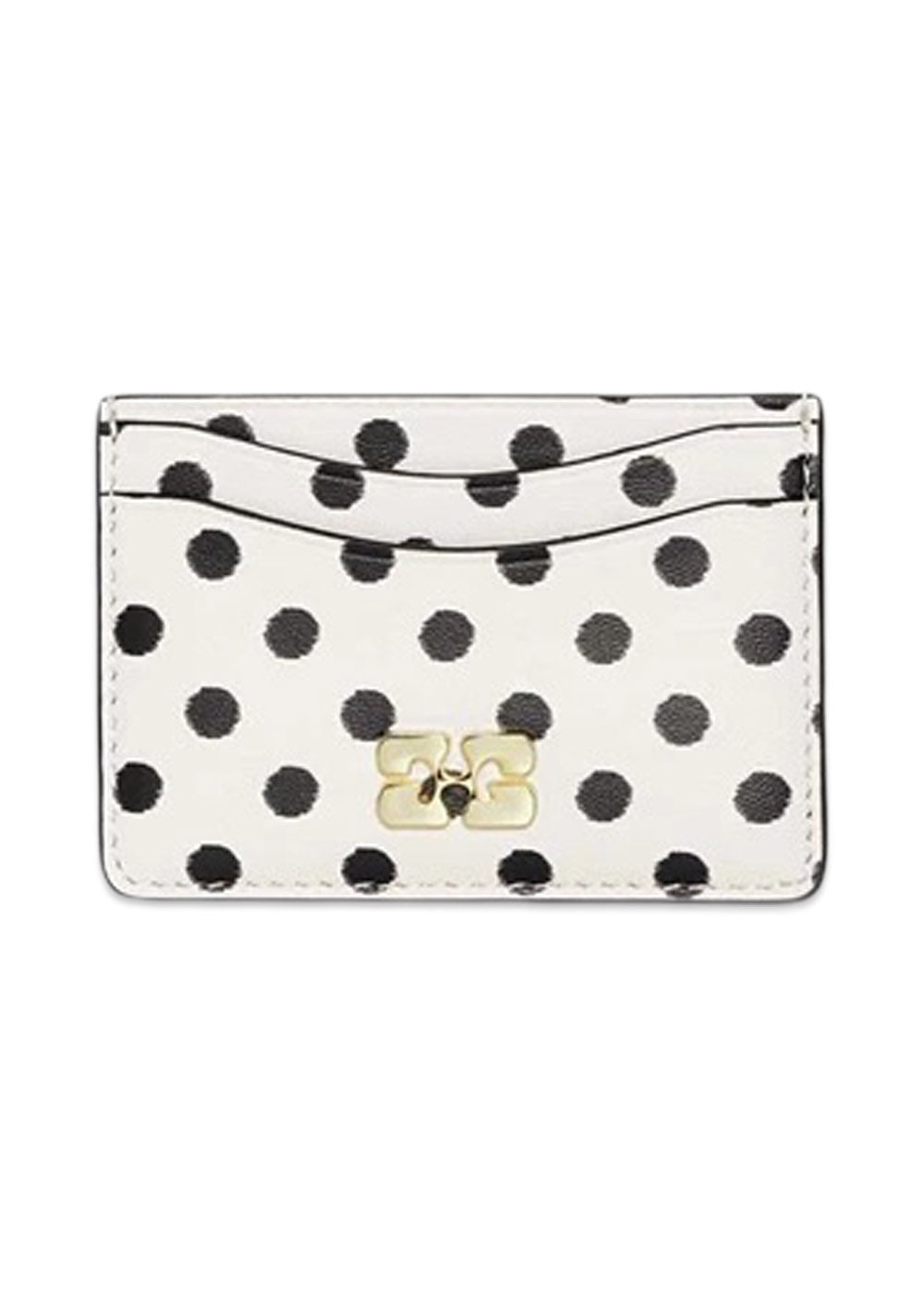 Ganni Bou Card Holder Print Dots - Egret