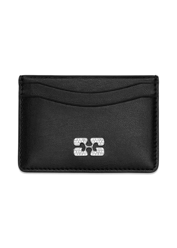 Ganni Bou Card Holder Strass - Black