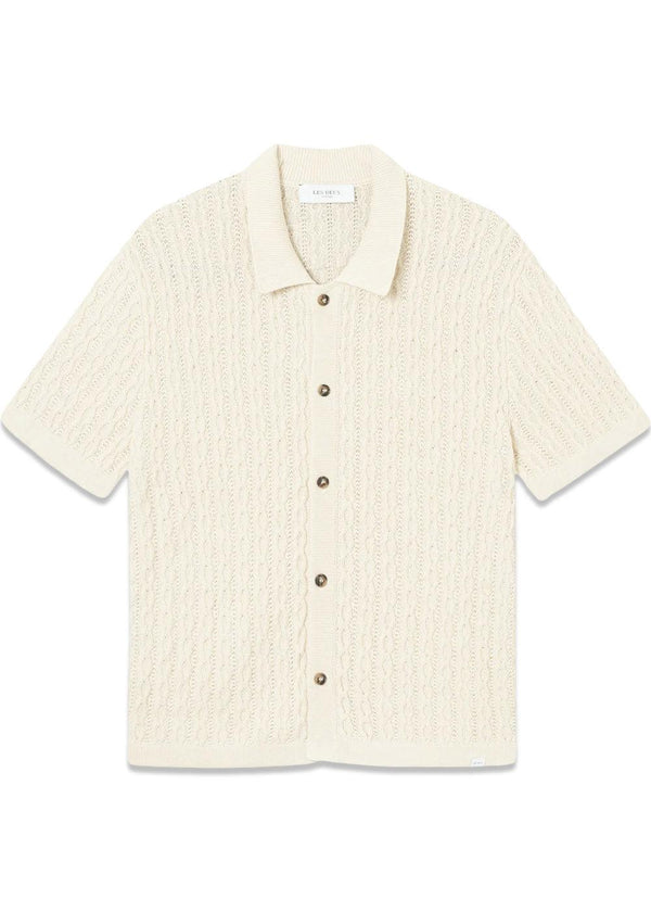 Garrett Knitted SS Shirt - Ivory