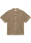Garrett Knitted SS Shirt - Walnut