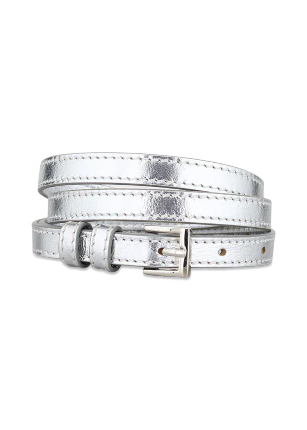Glaze Aria Leather Belt - Silver-Belts-BeckSöndergaard-Butler Loftet