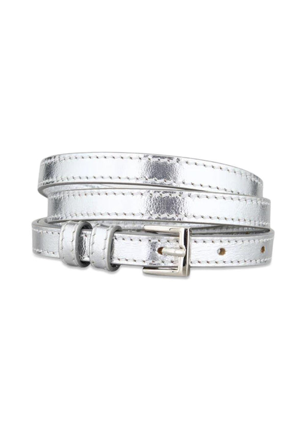Glaze Aria Leather Belt - Silver-Belts-BeckSöndergaard-Butler Loftet