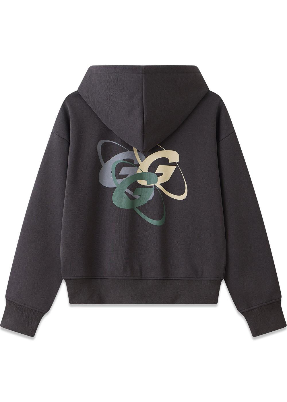 Globe Studios Logo Zip Hoodie - Dark Grey-Hoodies-Globe Studios-Butler Loftet