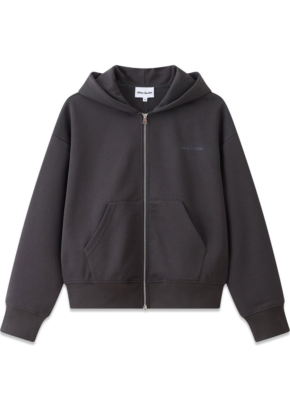 Globe Studios Logo Zip Hoodie - Dark Grey-Hoodies-Globe Studios-Butler Loftet