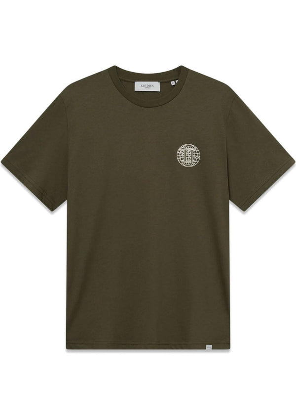 Globe T-Shirt - Olive Night/Ivory