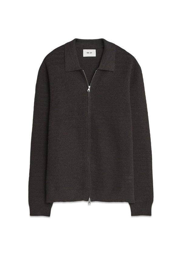 Gustav LS Zip 60019 - Deep Truffle-Knitwear-Nn. 07-Butler Loftet