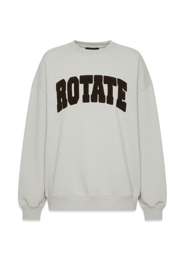 HEAVY SWEAT CREWNECK - Light Grey Melange-Sweatshirts-Rotate-Butler Loftet